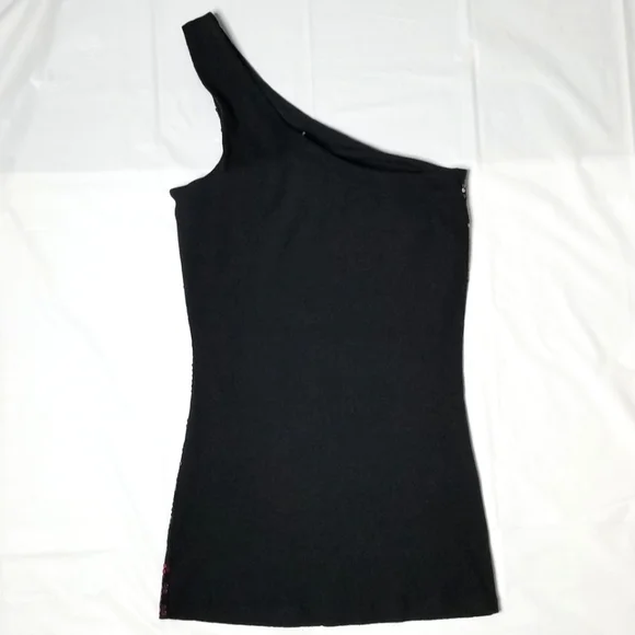 Express Sequined One-Shoulder Top - Picture 4 of 4